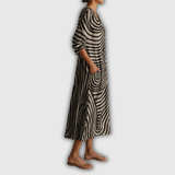 Corinne | Robe longue à motif graphique