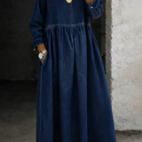 Pascale | Robe longue en denim souple