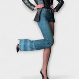 Astra - Shorts en denim asymétriques tendance avec une bretelle