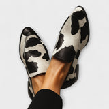 Françoise | Mocassin pointu à motif vache